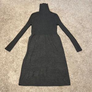 Gray Talbots turtleneck sweater dress